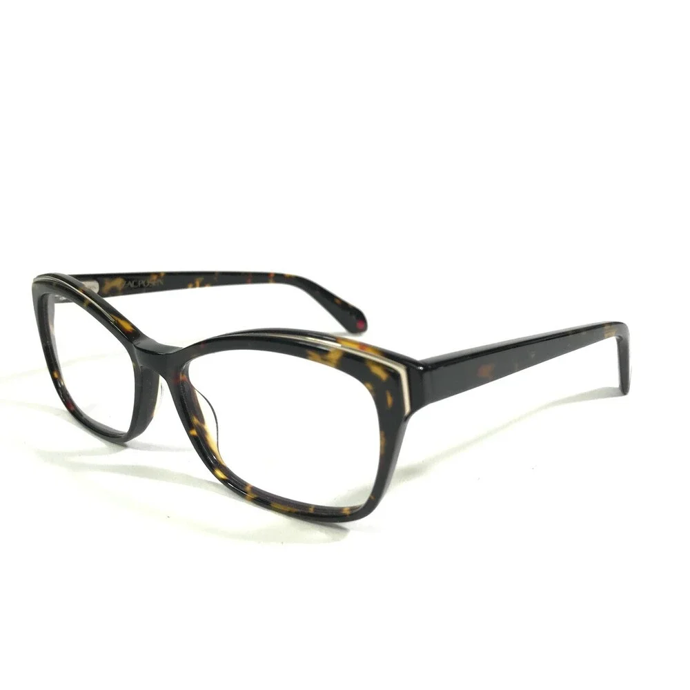 Zac Posen Eyeglasses Frames Ludmilla TO Brown Tortoise Gold Cat Eye 53-15-140